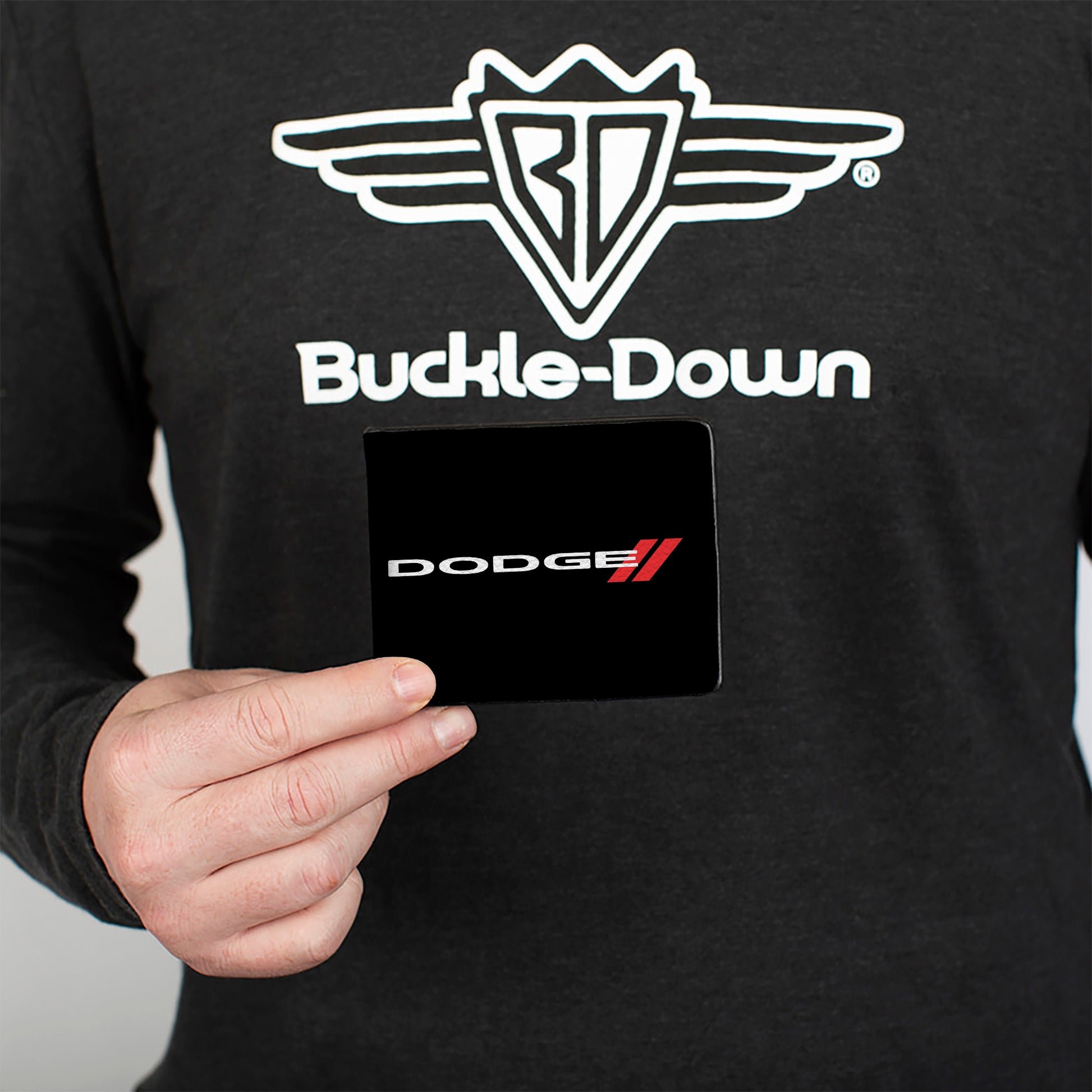 Bi-Fold Wallet - DODGE Red Rhombus Black White Red Bi-Fold Wallets Dodge