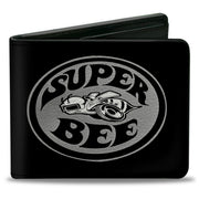 Bi-Fold Wallet - Dodge SUPER BEE Logo Black Grays White Bi-Fold Wallets Dodge