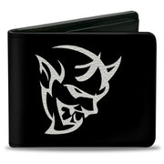 Bi-Fold Wallet - Dodge Demon Icon Black White Bi-Fold Wallets Dodge