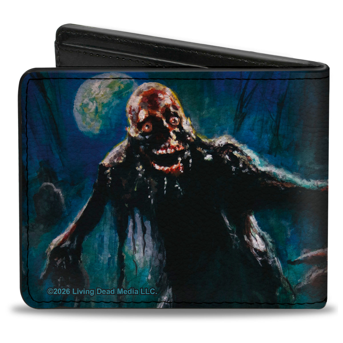Bi-Fold Wallet - RETURN OF THE LIVING DEAD Tarman Zombie Scene Black/Red Bi-Fold Wallets Living Dead Media LLC
