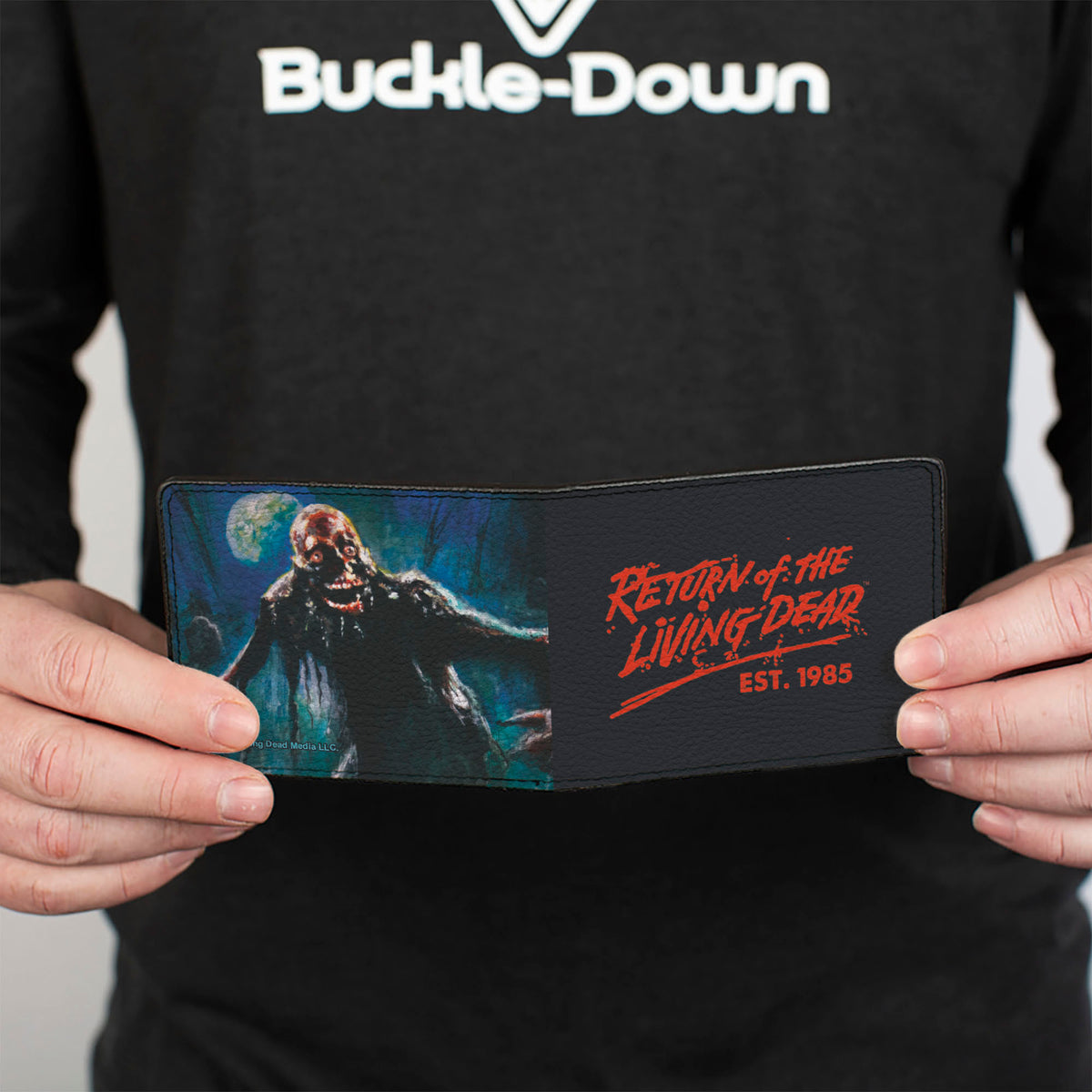 Bi-Fold Wallet - RETURN OF THE LIVING DEAD Tarman Zombie Scene Black/Red Bi-Fold Wallets Living Dead Media LLC