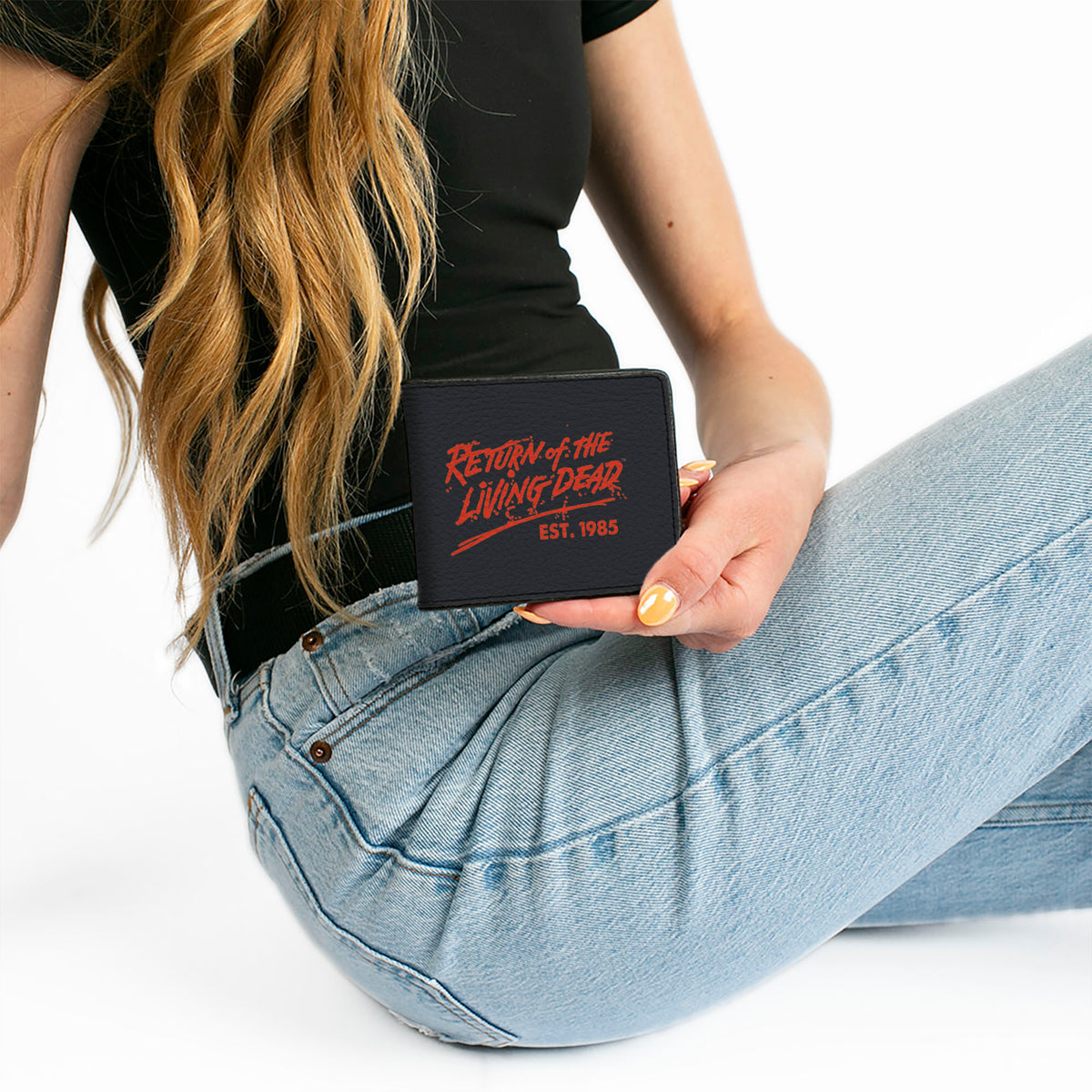 Bi-Fold Wallet - RETURN OF THE LIVING DEAD Tarman Zombie Scene Black/Red Bi-Fold Wallets Living Dead Media LLC