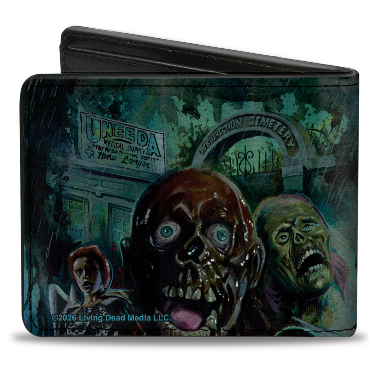 Bi-Fold Wallet - THE RETURN OF THE LIVING DEAD Cemetery Character Collage Bi-Fold Wallets Living Dead Media LLC