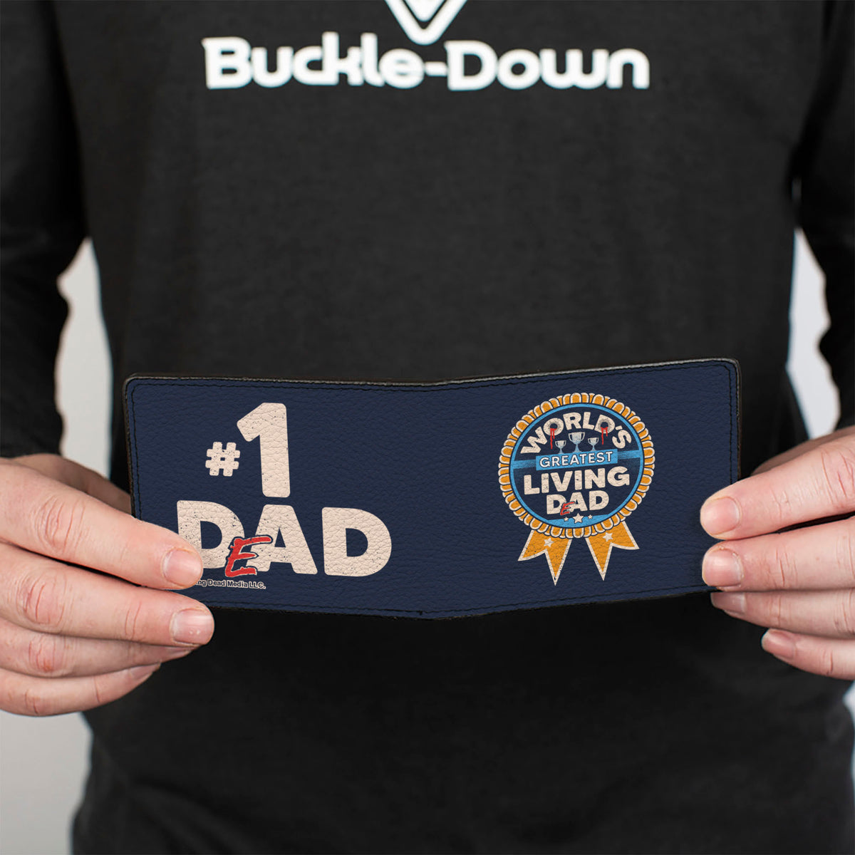 Bi-Fold Wallet - The Return of the Living Dead DAD DEAD Ribbon and Text Blue Bi-Fold Wallets Living Dead Media LLC