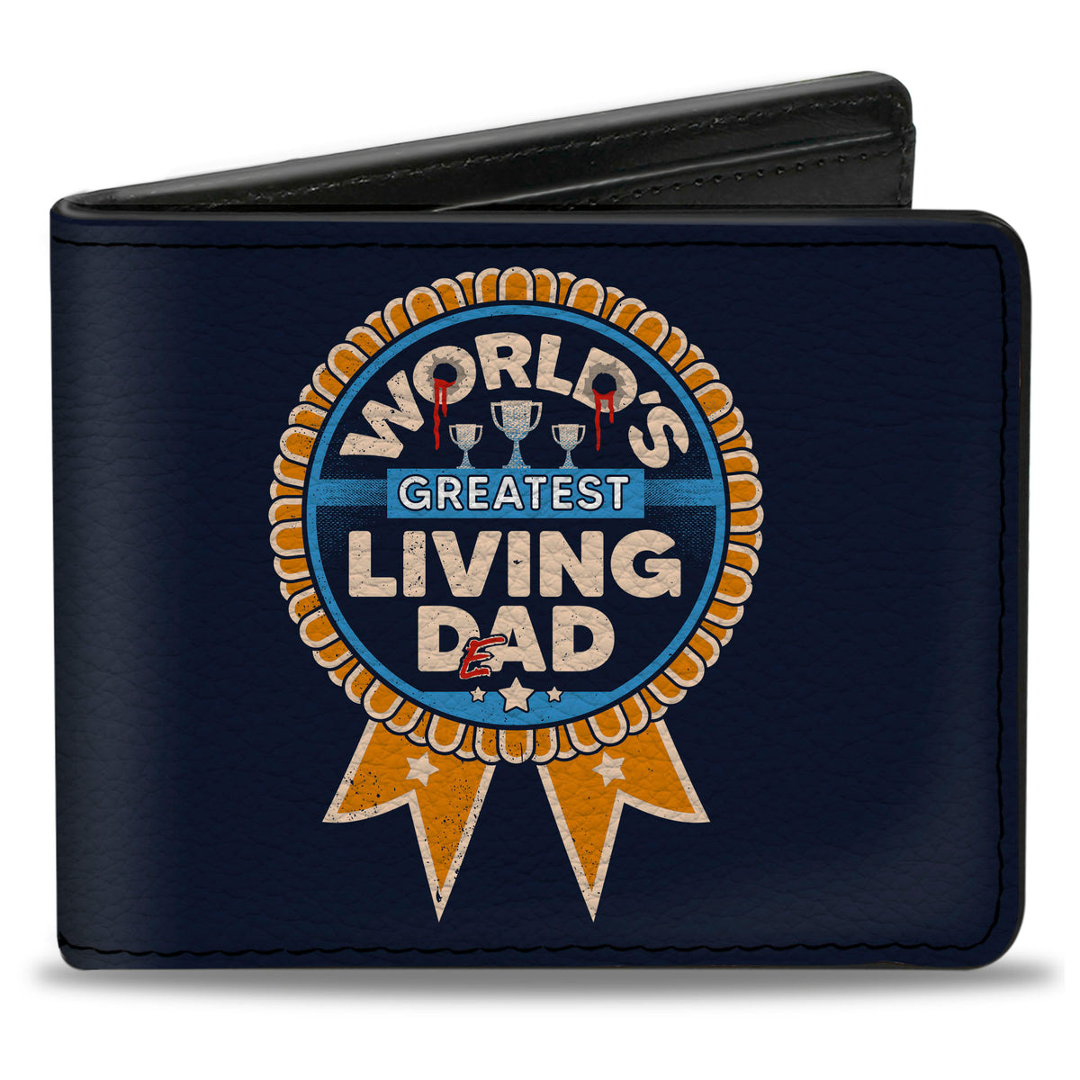 Bi-Fold Wallet - The Return of the Living Dead DAD DEAD Ribbon and Text Blue Bi-Fold Wallets Living Dead Media LLC