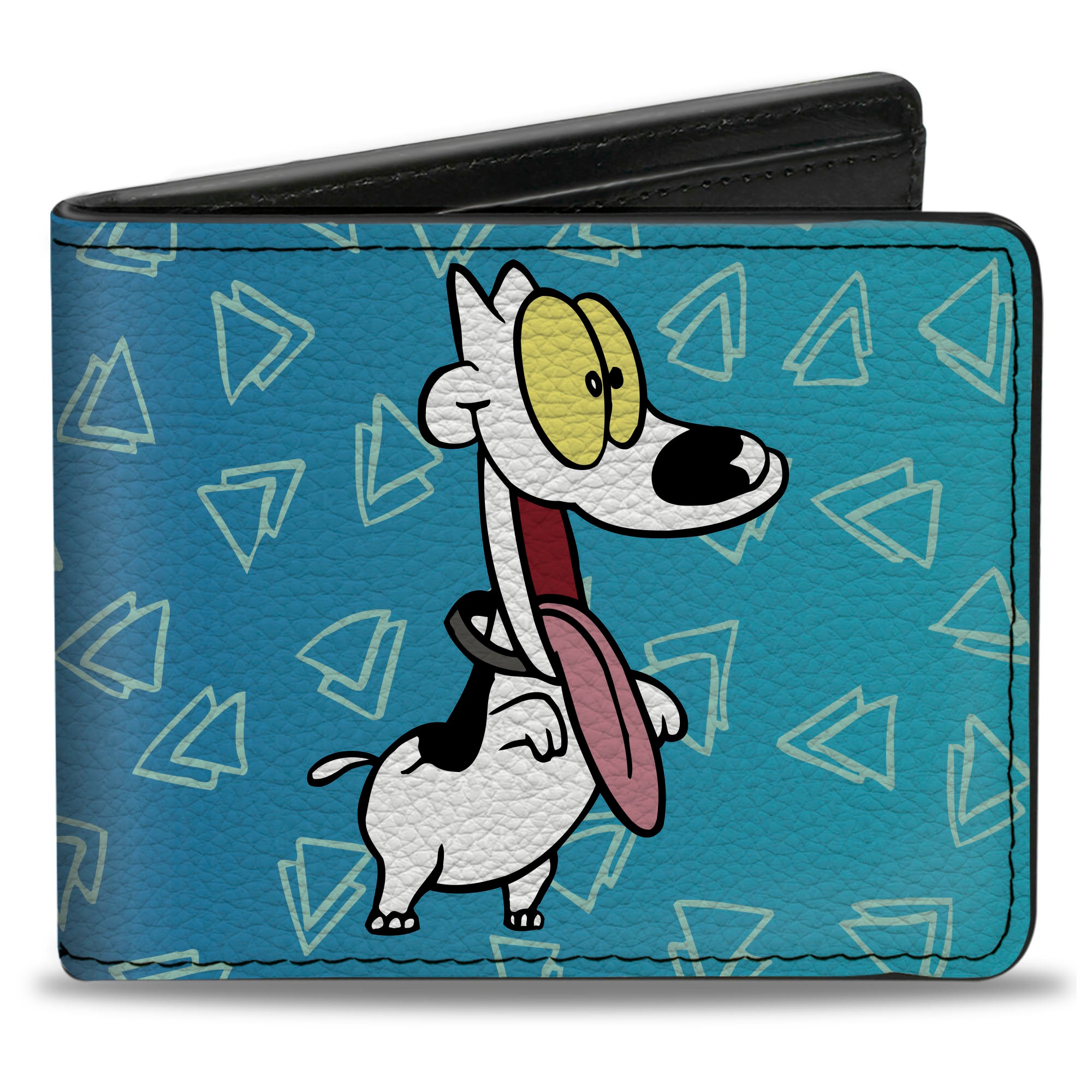 Bi-Fold Wallet - Rocko's Modern Life Spunky 2-Poses Blues White Bi-Fold Wallets Ren and Stimpy