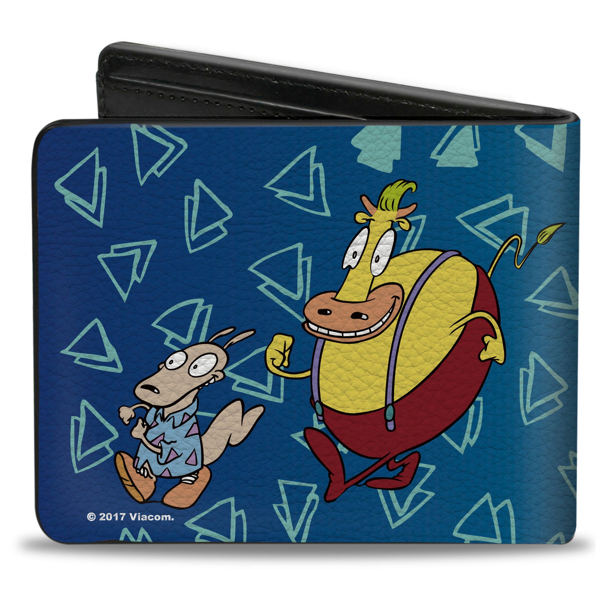 Bi-Fold Wallet - Rocko's Modern Life Rocko & Heffer 2-Poses Blues White Bi-Fold Wallets Ren and Stimpy