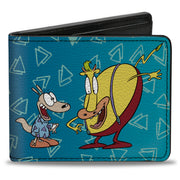 Bi-Fold Wallet - Rocko's Modern Life Rocko & Heffer 2-Poses Blues White Bi-Fold Wallets Ren and Stimpy