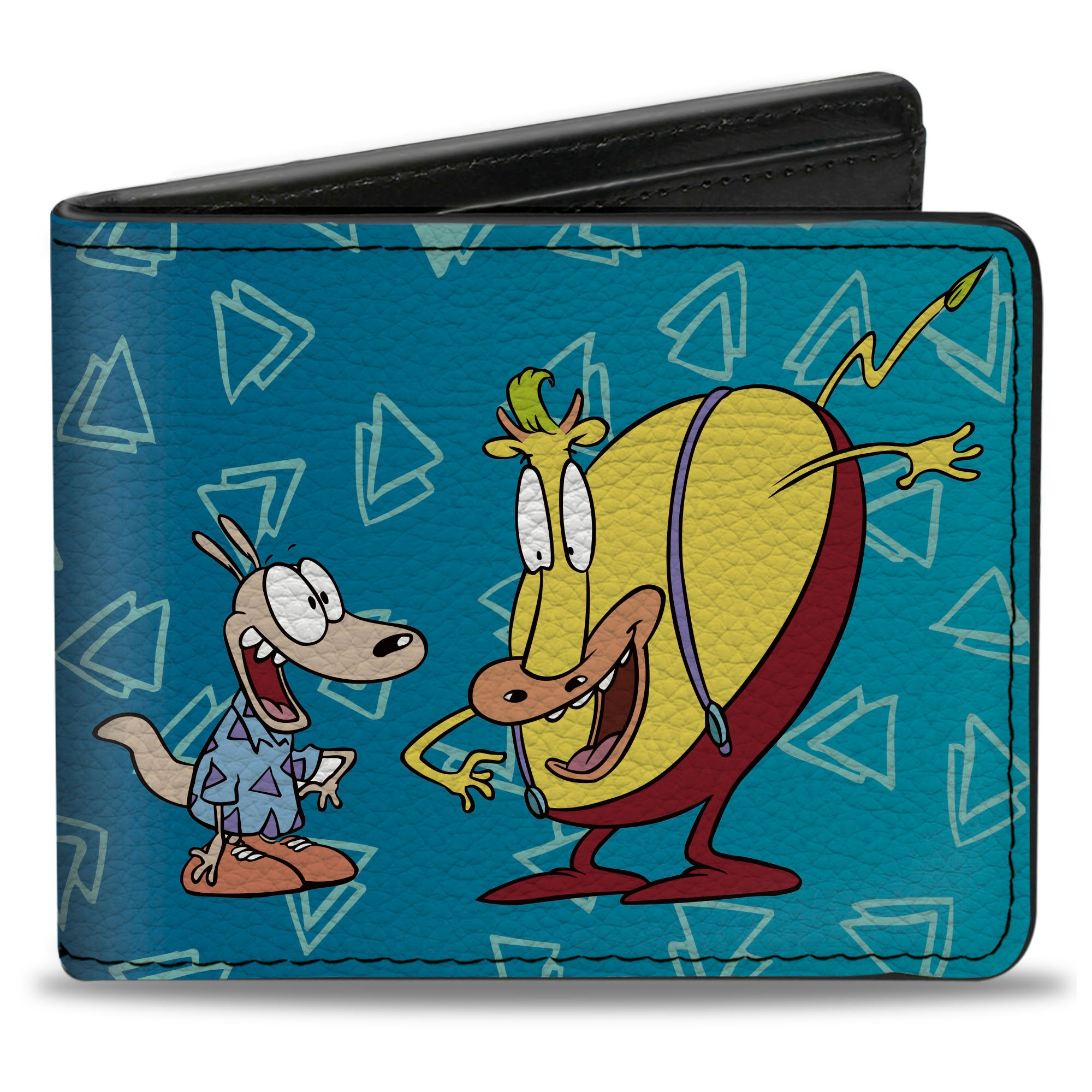 Bi-Fold Wallet - Rocko's Modern Life Rocko & Heffer 2-Poses Blues White Bi-Fold Wallets Ren and Stimpy
