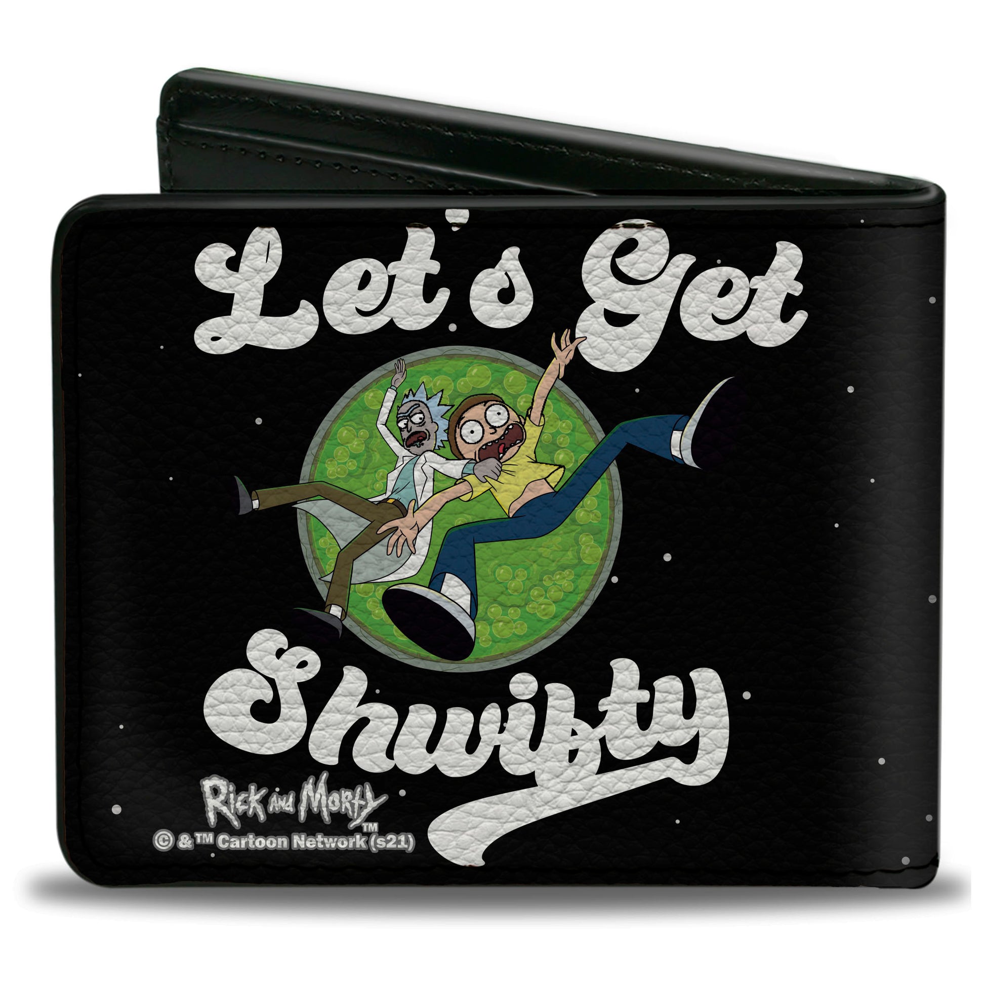 Bi-Fold Wallet - Rick and Morty LET’S GET SHWIFTY Black/White Bi-Fold Wallets Rick and Morty
