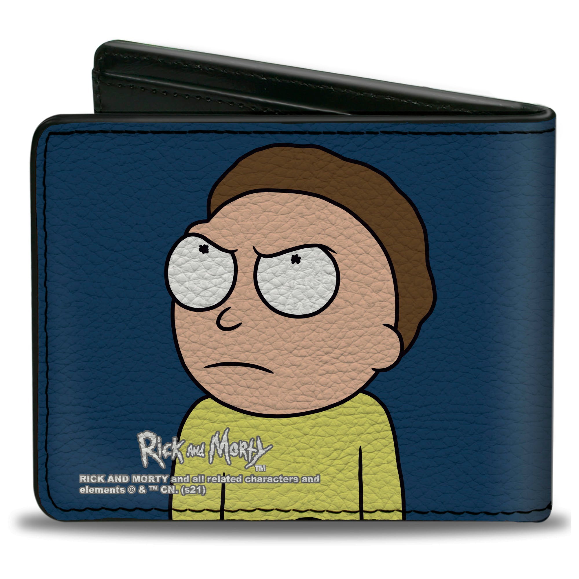 Bi-Fold Wallet - Rick and Morty Pose Blocks Black + Blue Bi-Fold Wallets Rick and Morty
