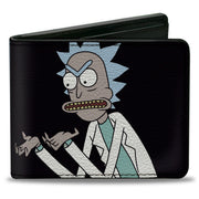 Bi-Fold Wallet - Rick and Morty Pose Blocks Black + Blue Bi-Fold Wallets Rick and Morty