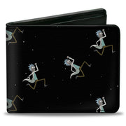 Bi-Fold Wallet - Rick and Morty Rick Running in Space Pose Scattered Bi-Fold Wallets Rick and Morty