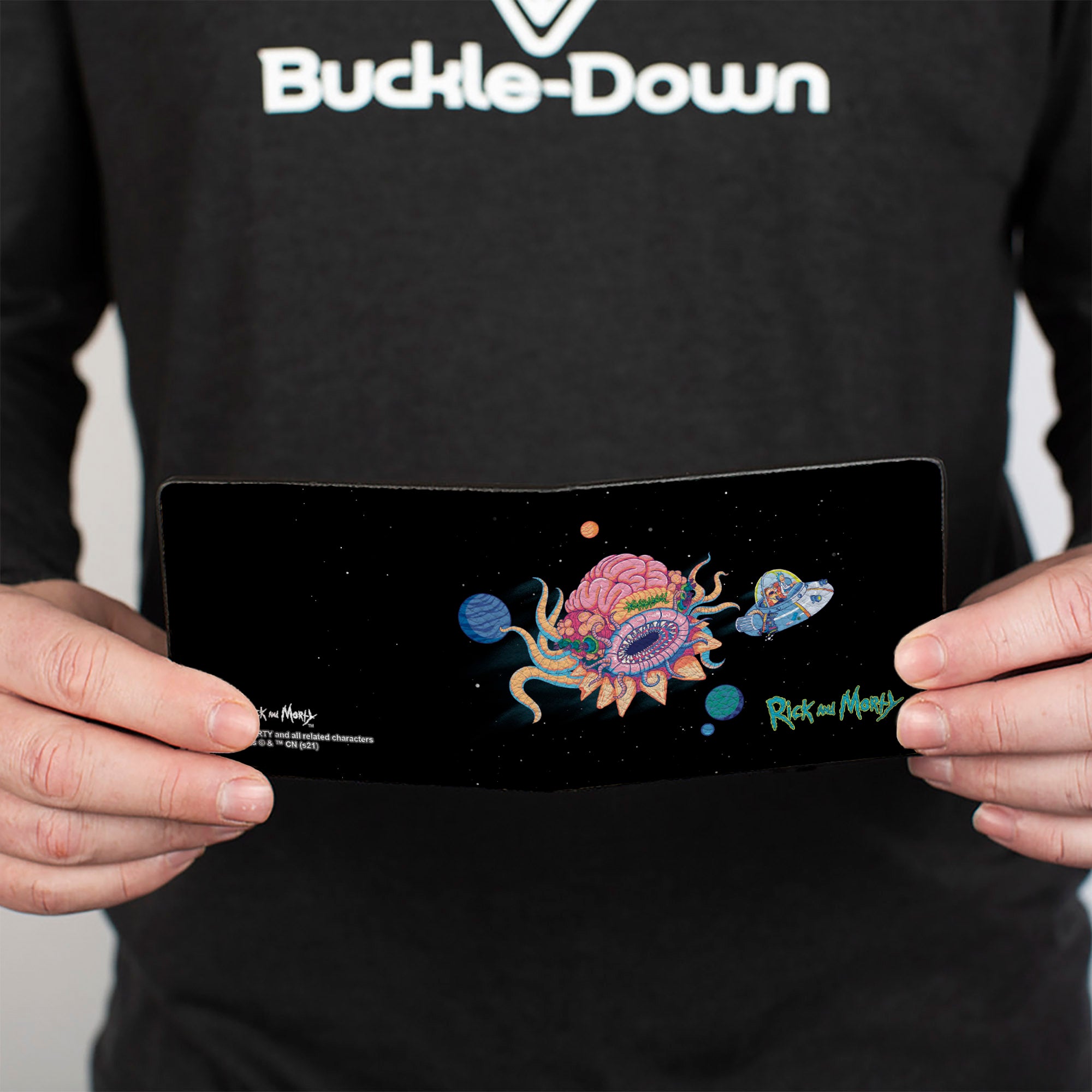 Bi-Fold Wallet - RICK AND MORTY Space Cruiser Escape Scene Bi-Fold Wallets Rick and Morty