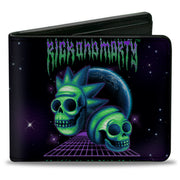 Bi-Fold Wallet - RICK AND MORTY Heavy Metal Skulls Black/Purple/Blue/Green Bi-Fold Wallets Rick and Morty