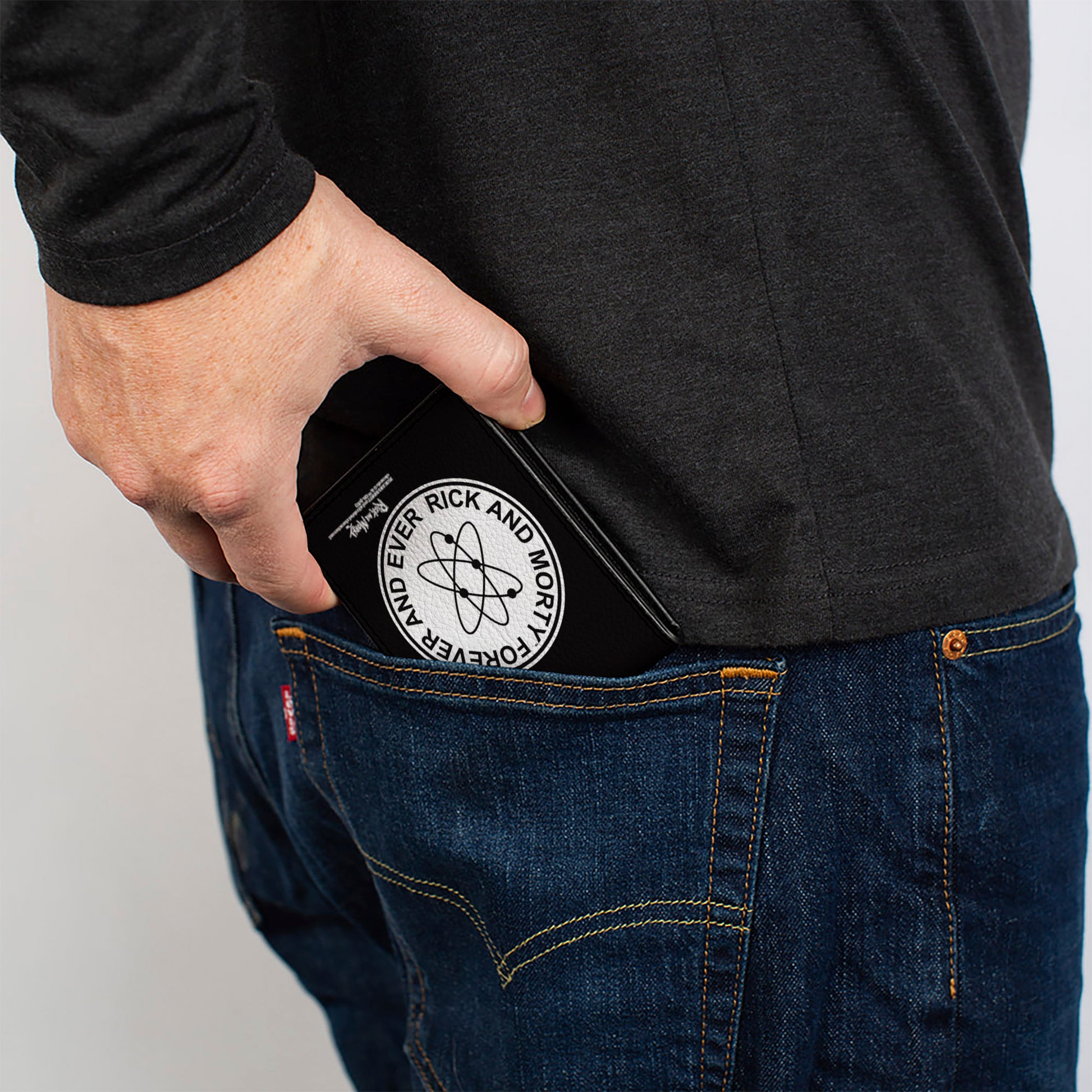 Bi-Fold Wallet - RICK AND MORTY FOREVER AND EVER Logo Black/White Bi-Fold Wallets Rick and Morty