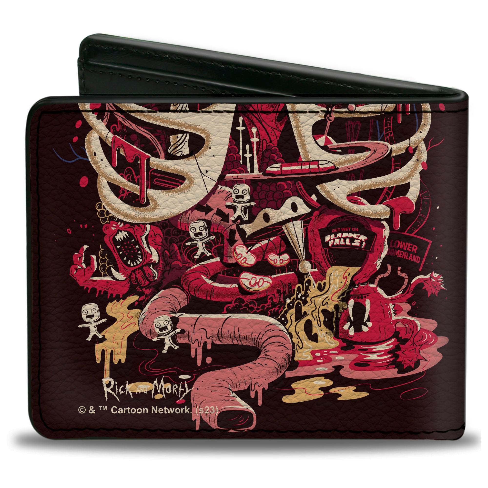 Bi-Fold Wallet - Rick and Morty ANATOMY PARK Rib Cage Scene Black Bi-Fold Wallets Rick and Morty