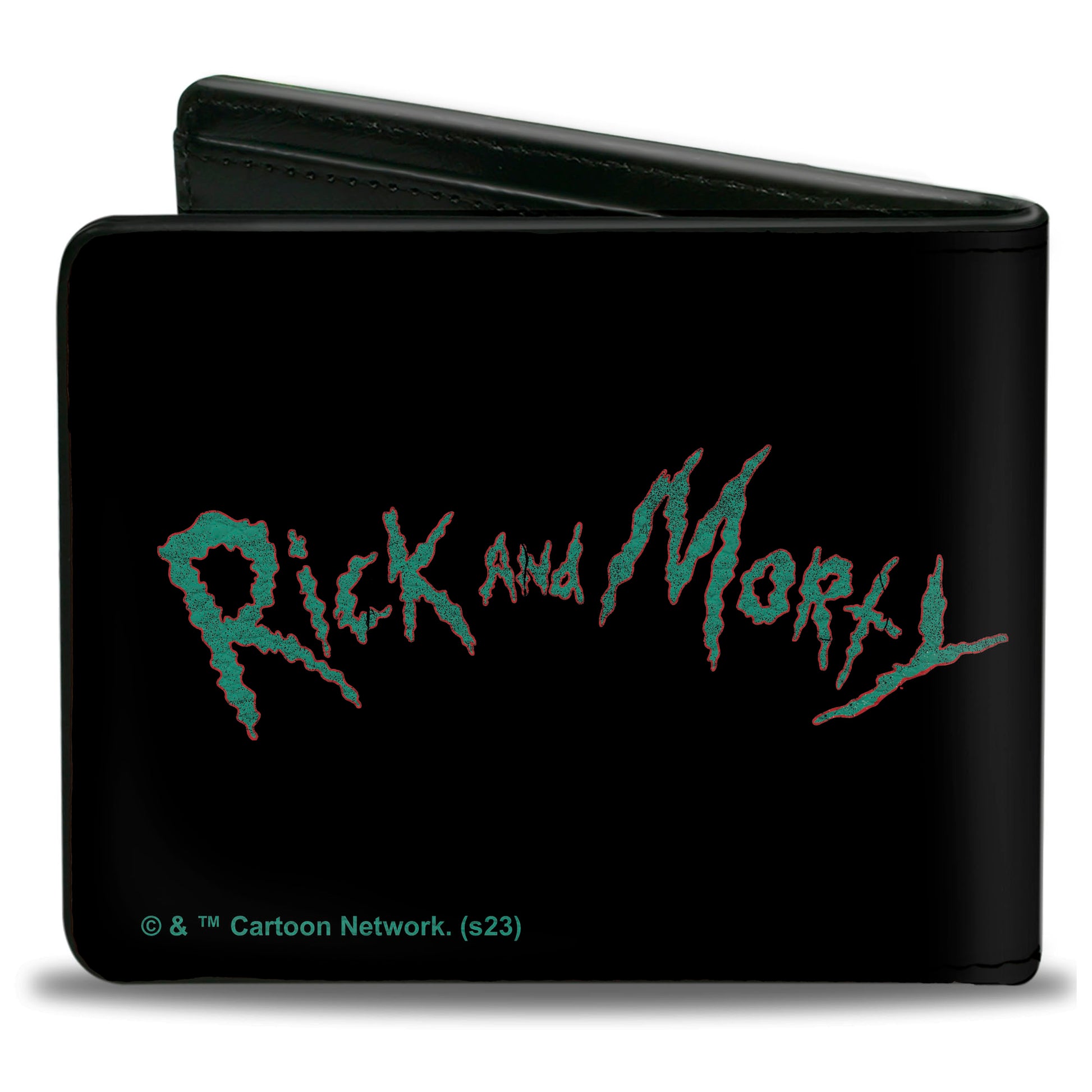 Bi-Fold Wallet - Rick and Morty Psychedelic Monster Pose Black/Orange/Green Bi-Fold Wallets Rick and Morty