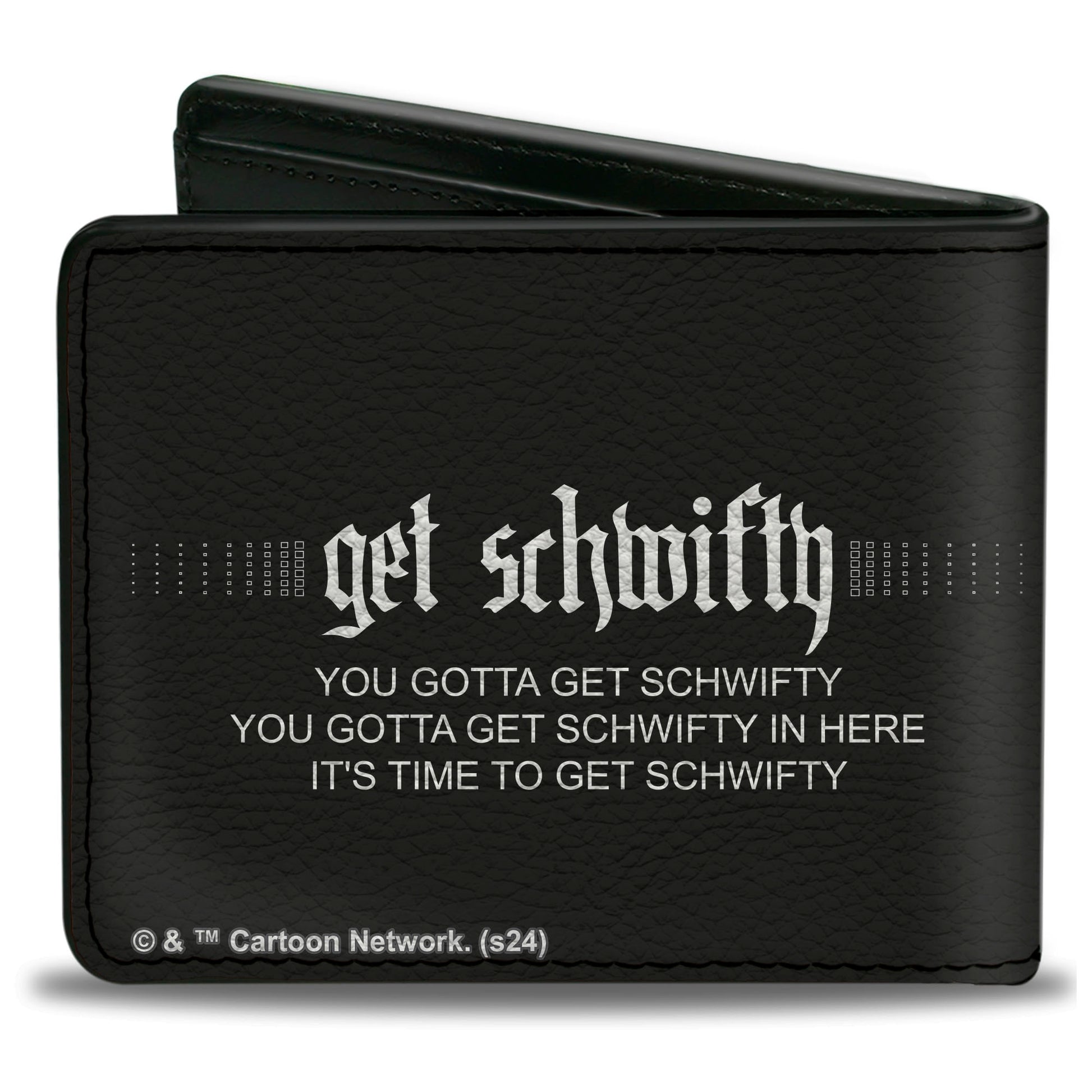 Bi-Fold Wallet - Rick and Morth Rick GET SCHWIFTY Quotes Black/White Bi-Fold Wallets Rick and Morty