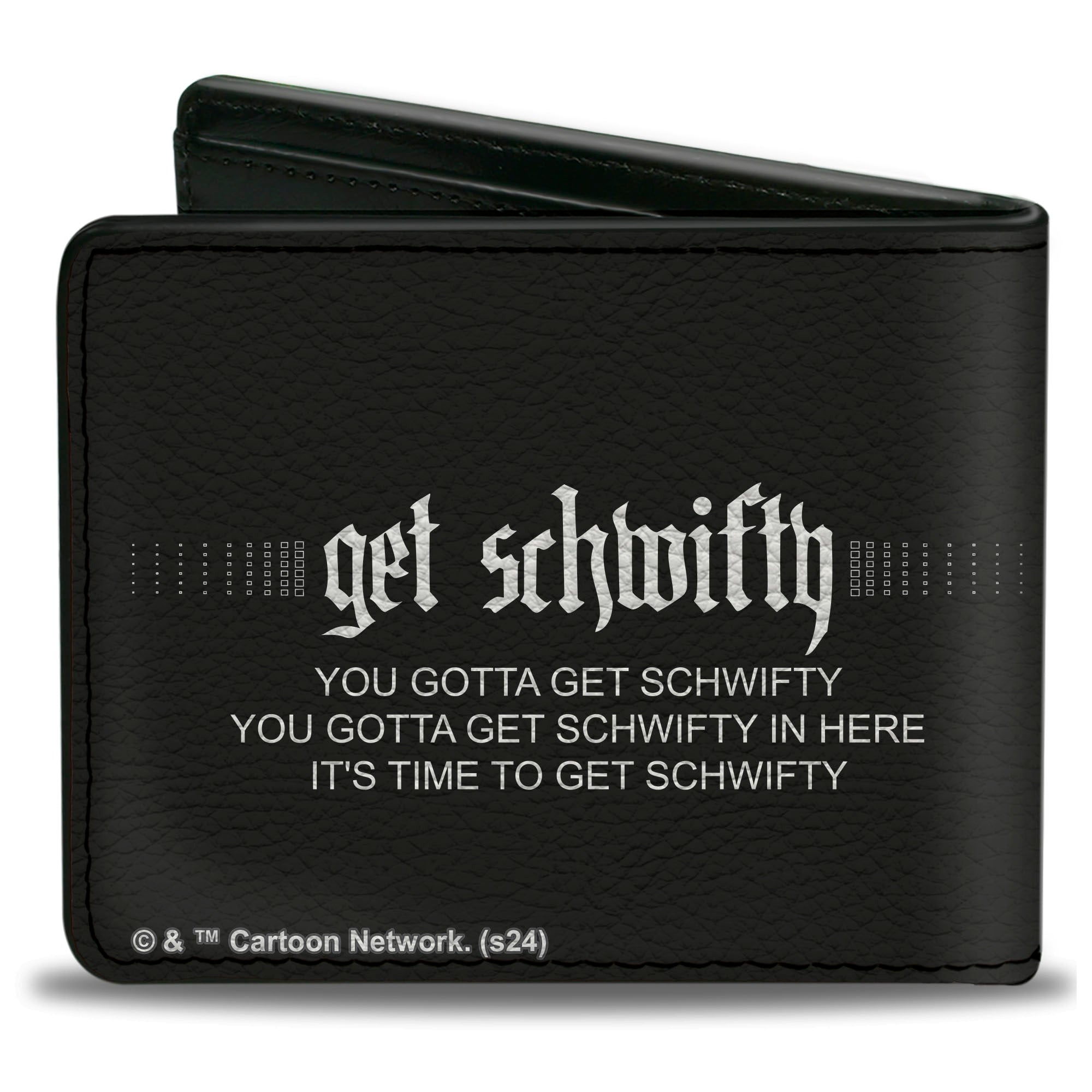 Bi-Fold Wallet - Rick and Morth Rick GET SCHWIFTY Quotes Black/White Bi-Fold Wallets Rick and Morty