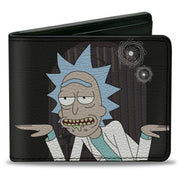 Bi-Fold Wallet - Rick and Morth Rick GET SCHWIFTY Quotes Black/White Bi-Fold Wallets Rick and Morty