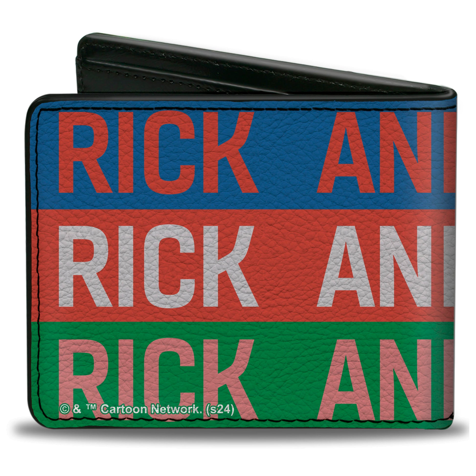 Bi-Fold Wallet - RICK AND MORTY Text Stripe Multi Color Bi-Fold Wallets Rick and Morty