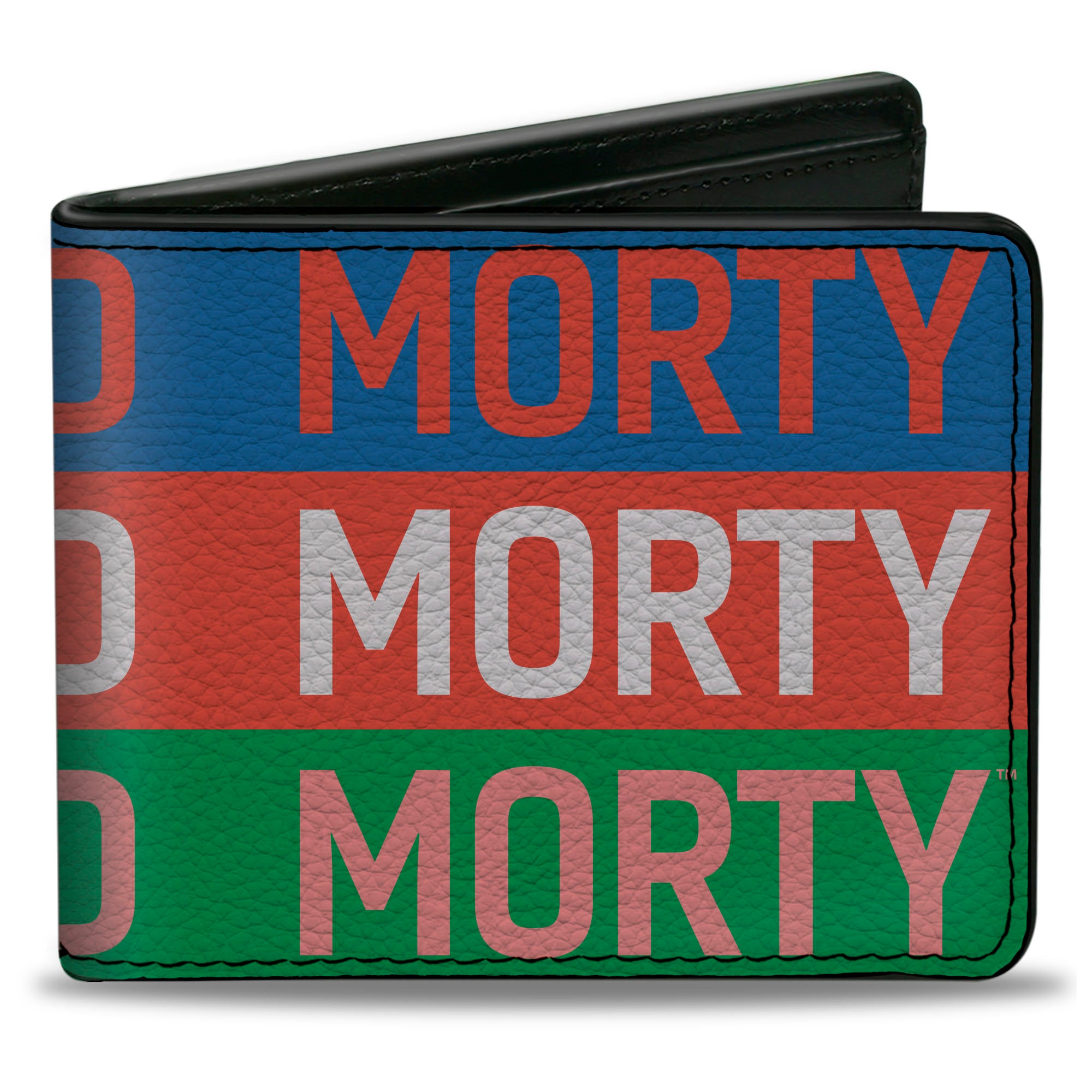 Bi-Fold Wallet - RICK AND MORTY Text Stripe Multi Color Bi-Fold Wallets Rick and Morty