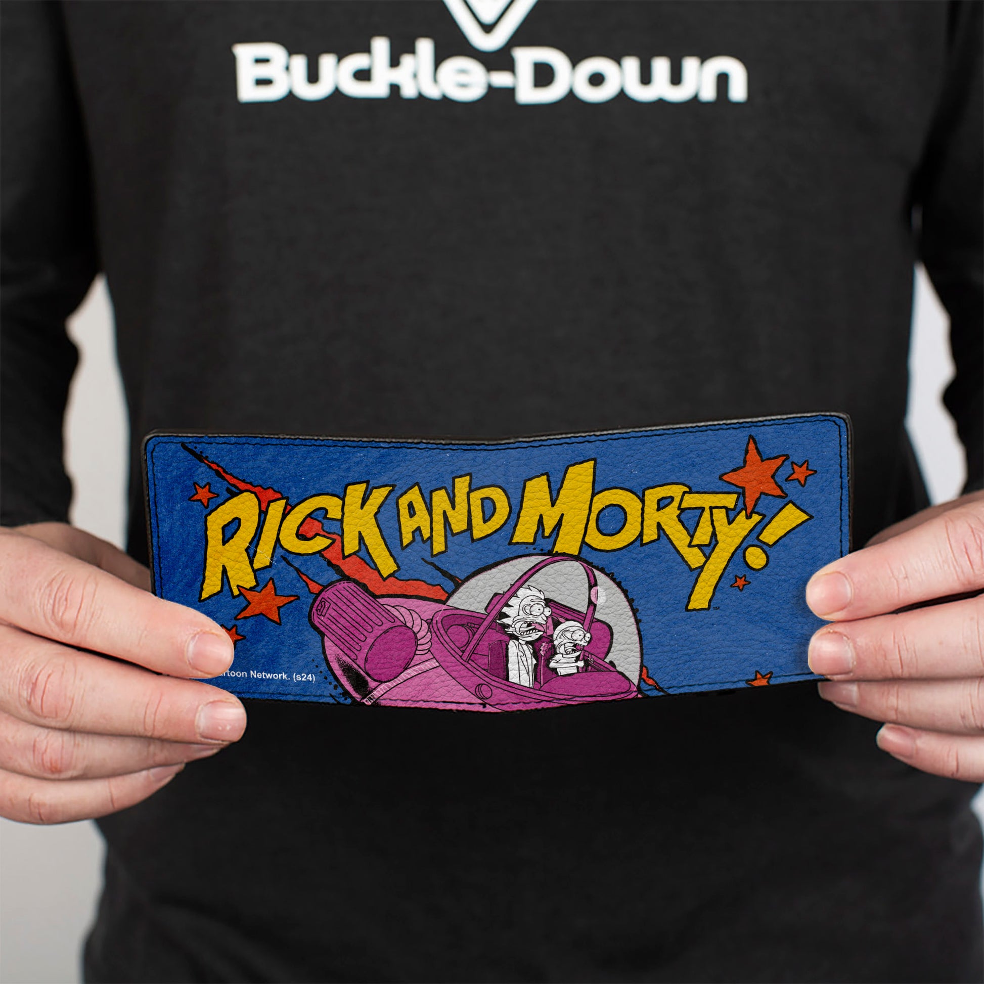 Bi-Fold Wallet - RICK AND MORTY Don't Think About It Spaceship Pose Blue Bi-Fold Wallets Rick and Morty