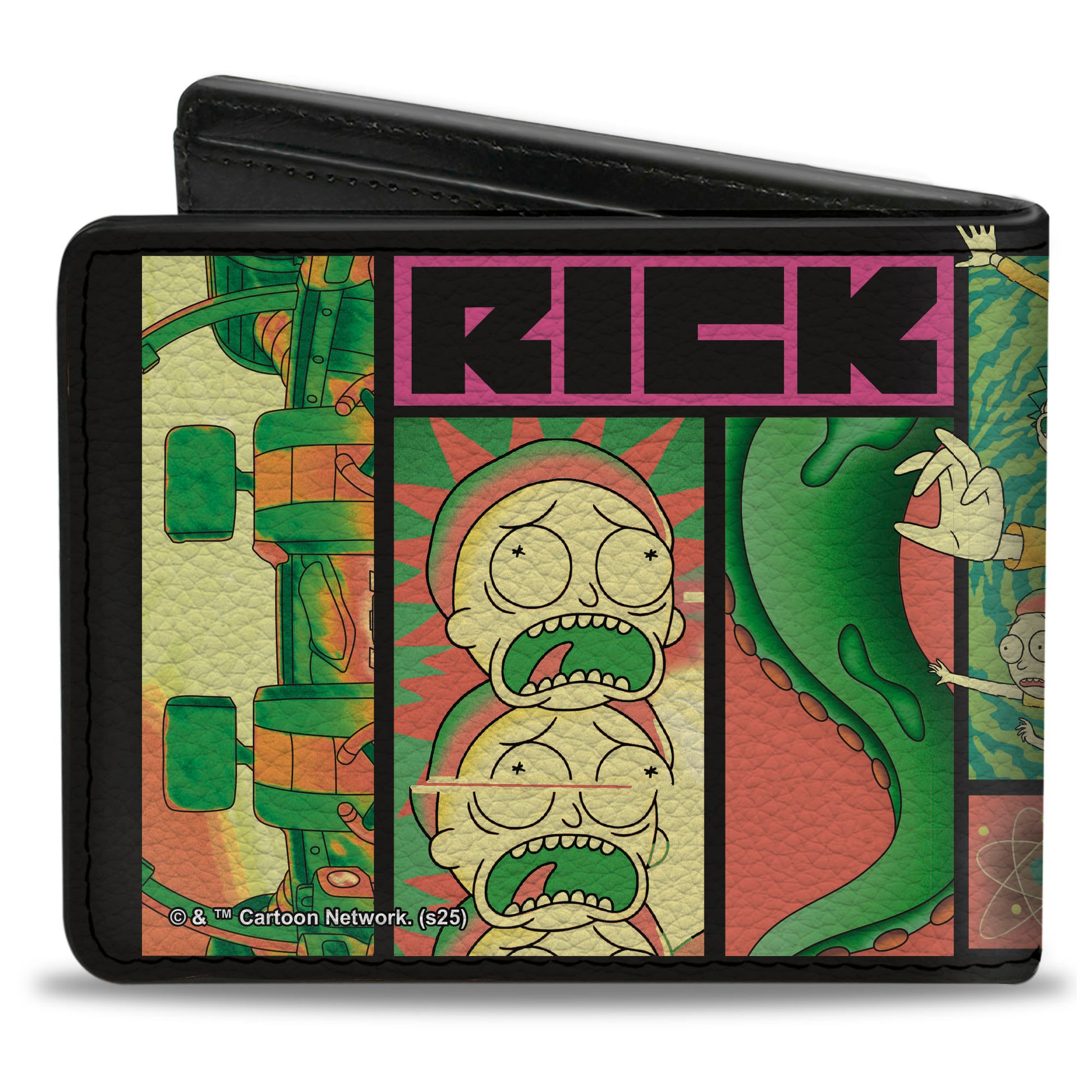 Bi-Fold Wallet - RICK AND MORTY Text Blocks and Scenes Black/Multi Color Bi-Fold Wallets Rick and Morty