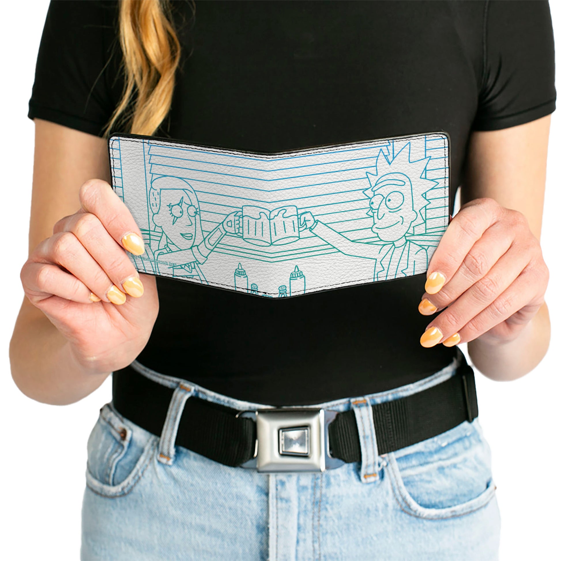 Bi-Fold Wallet - Rick and Space Beth Mug Toast White/Blue Bi-Fold Wallets Rick and Morty