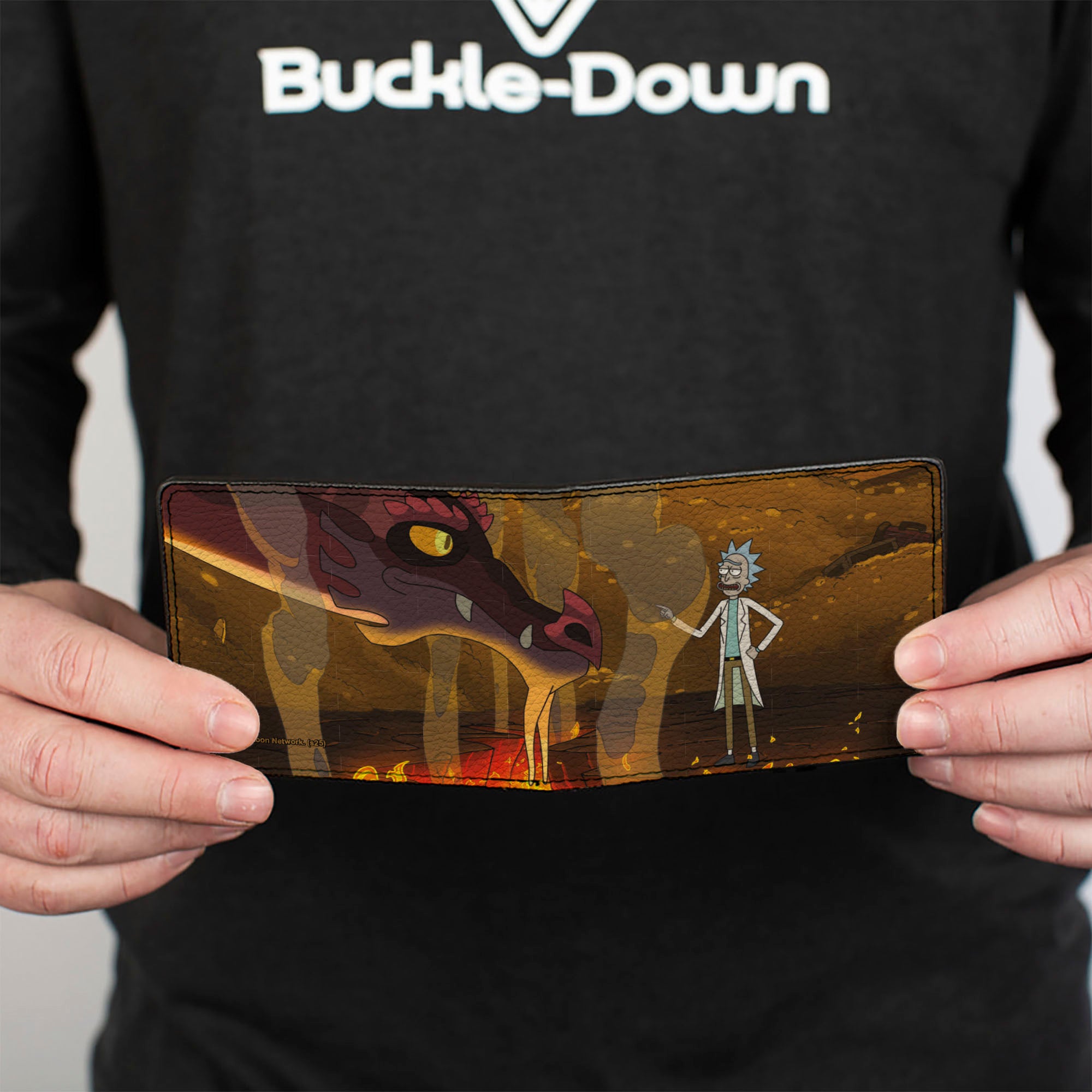 Bi-Fold Wallet - Rick and Balthromaw Dragon World Talking Scene Bi-Fold Wallets Rick and Morty