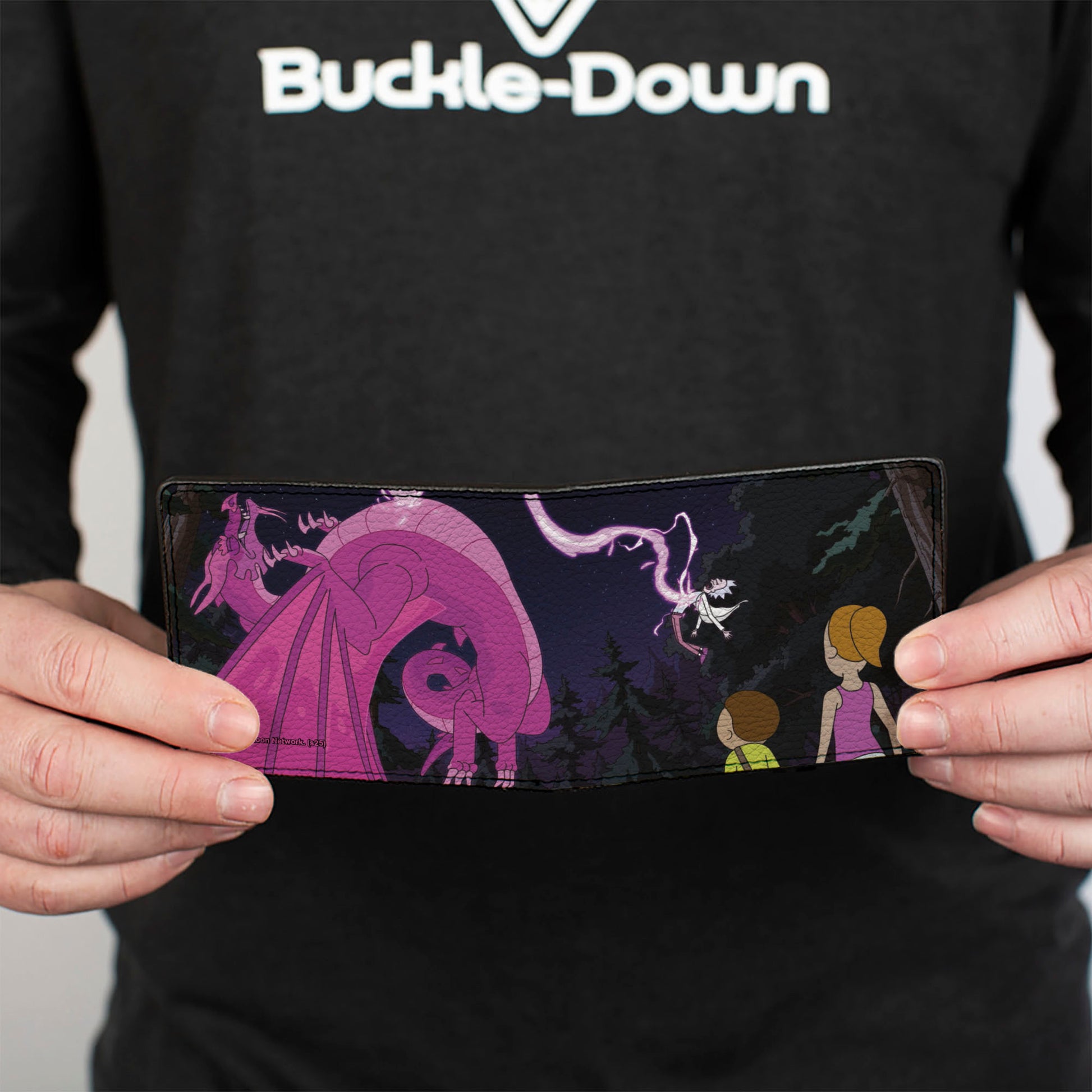 Bi-Fold Wallet - Rick and Morty Balthromaw Dragon World Woods Scene Bi-Fold Wallets Rick and Morty