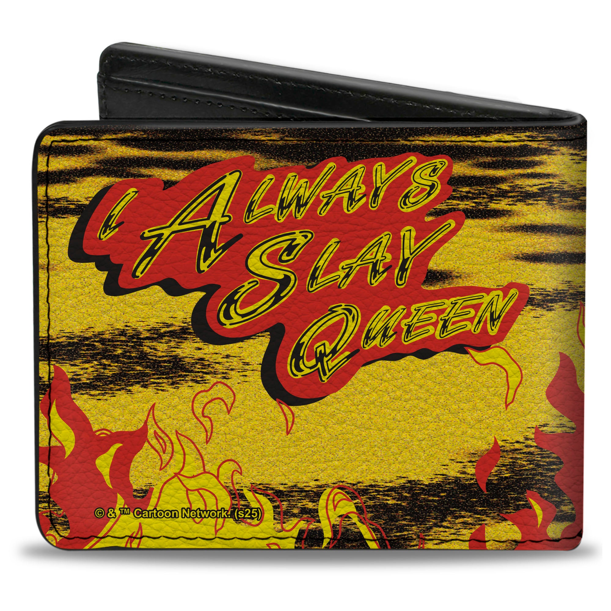 Bi-Fold Wallet - Rick I ALWAYS SLAY QUEEN Flames Pose Yellow/Red Bi-Fold Wallets Rick and Morty