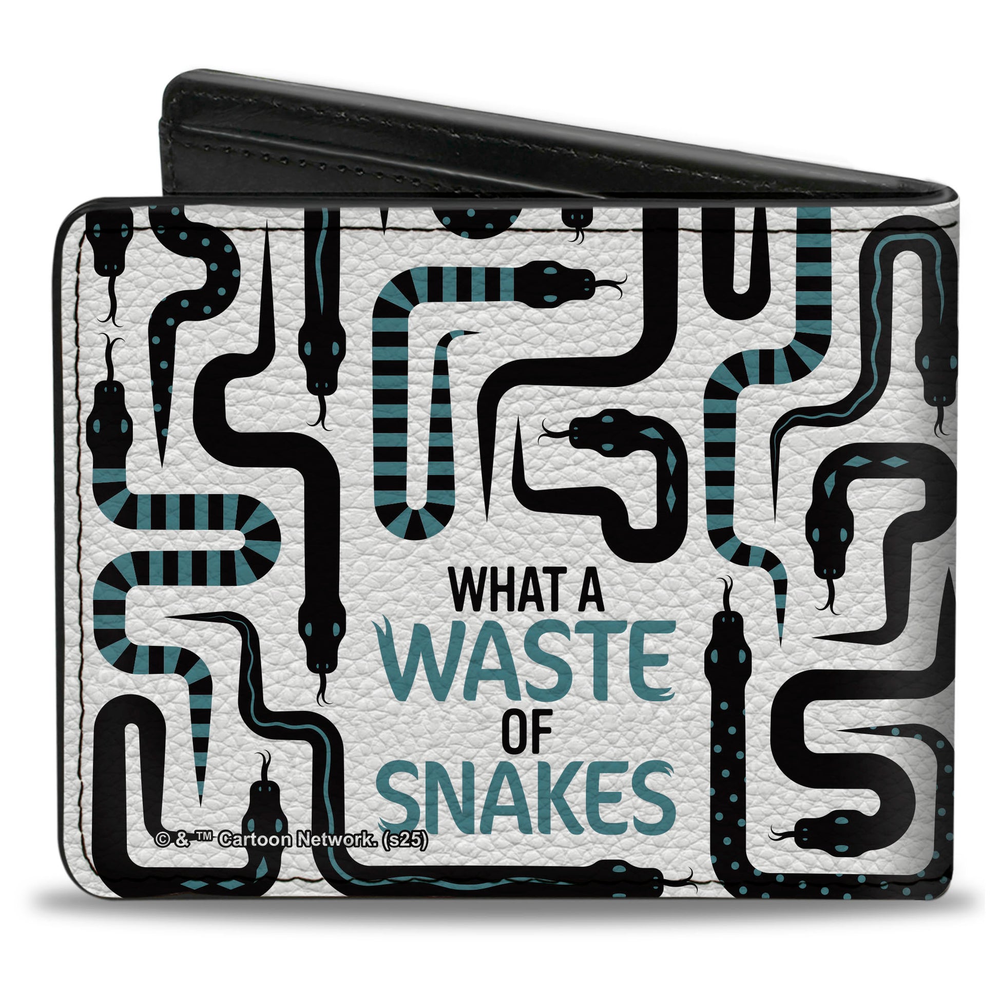 Bi-Fold Wallet - Rick and Morty WHAT A WASTE OF SNAKES Pose White/Black/Blue Bi-Fold Wallets Rick and Morty