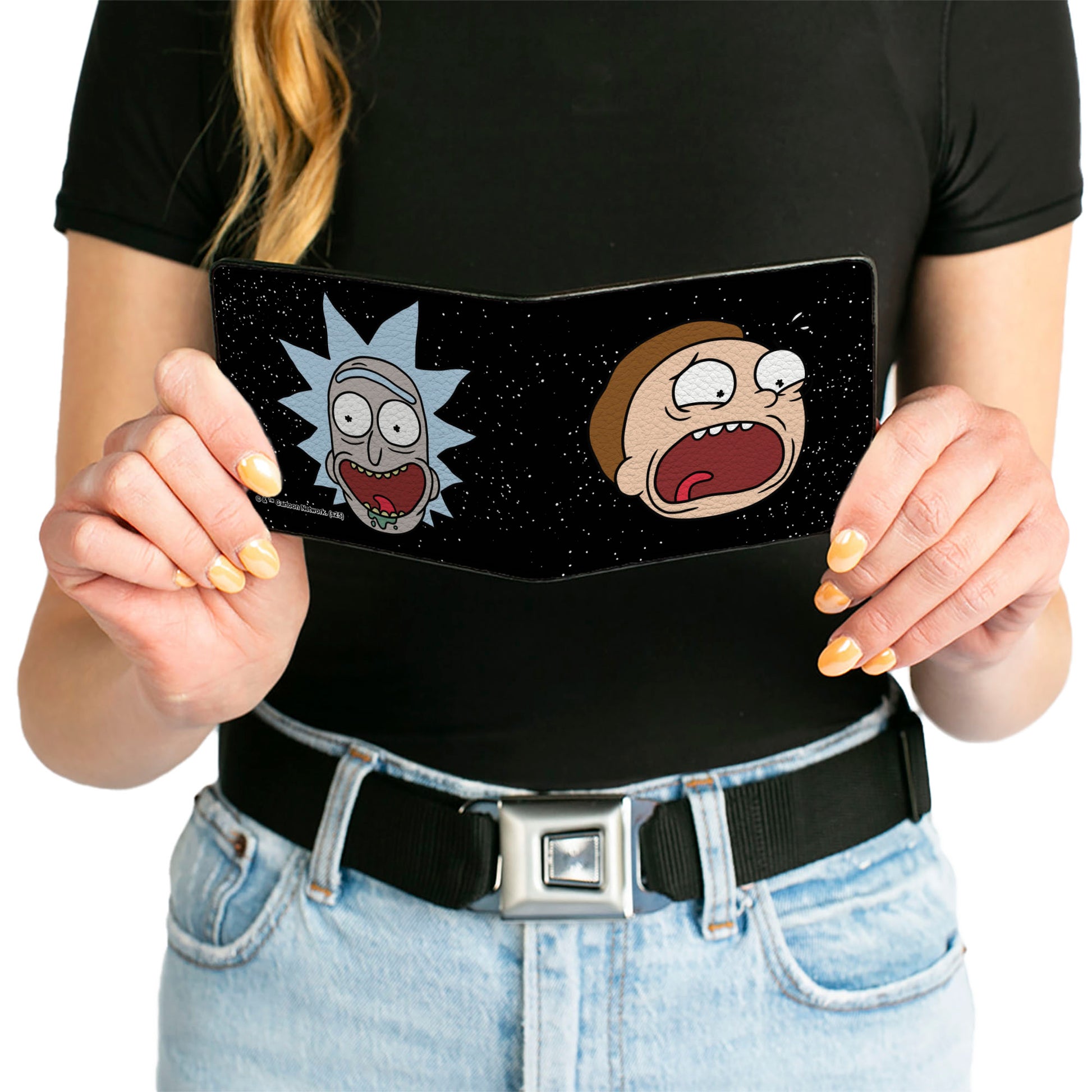 Bi-Fold Wallet - Rick and Morty Screaming Faces in Space Bi-Fold Wallets Rick and Morty