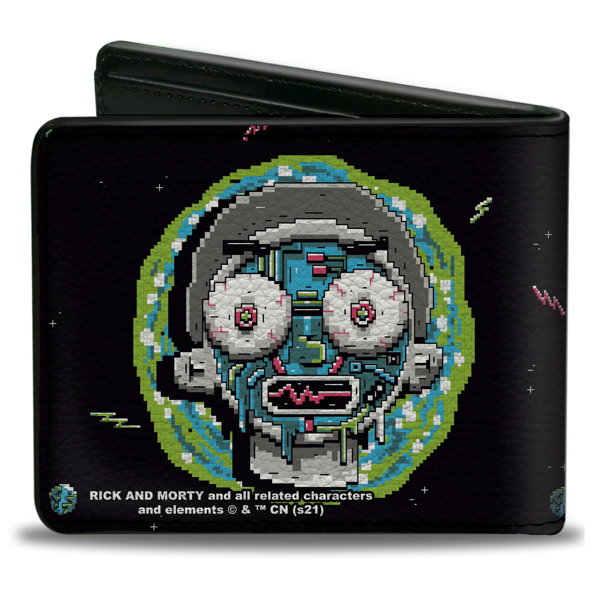 Bi-Fold Wallet - Rick and Morty 8-Bit Faces Bi-Fold Wallets Rick and Morty
