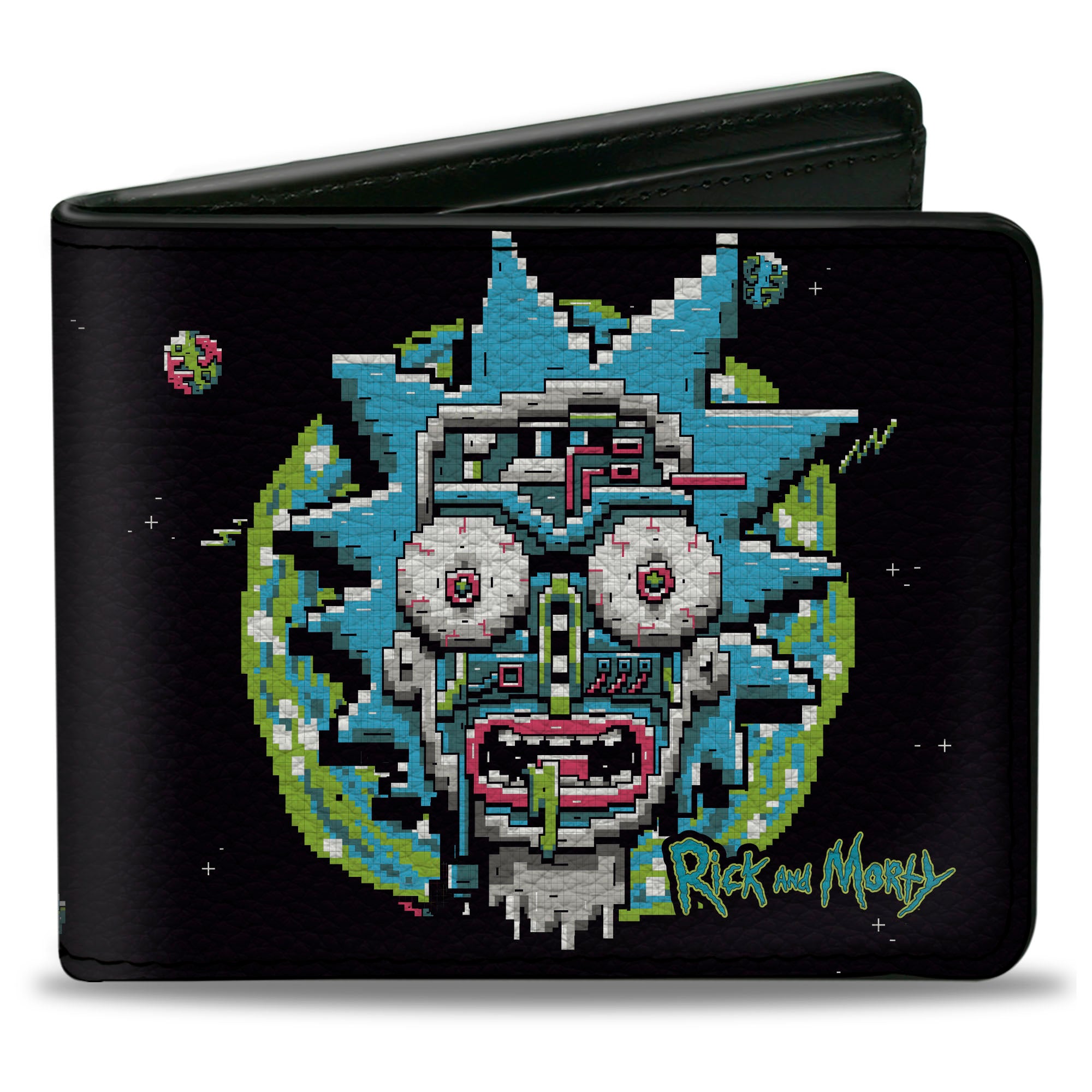Bi-Fold Wallet - Rick and Morty 8-Bit Faces Bi-Fold Wallets Rick and Morty