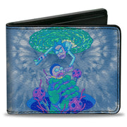 Bi-Fold Wallet - Rick and Morty Circuit Faces Portal Gun Bi-Fold Wallets Rick and Morty