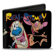Bi-Fold Wallet - REN AND STIMPY Buddy Pose Black Bi-Fold Wallets Ren and Stimpy
