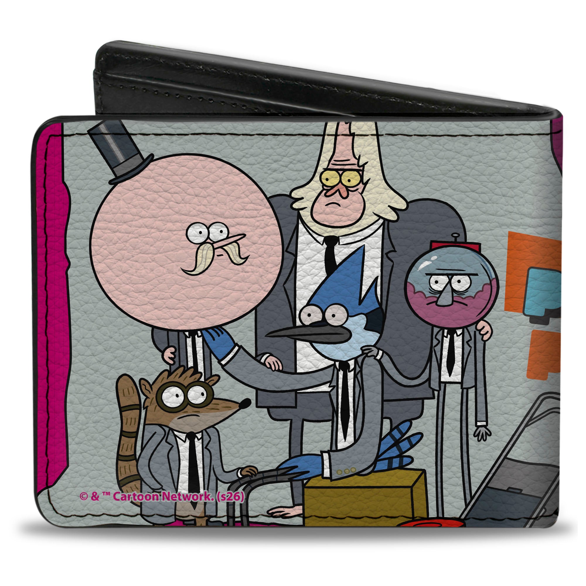 Bi-Fold Wallet - REGULAR SHOW Characters Group POSMO PARTY Pose Multi Color