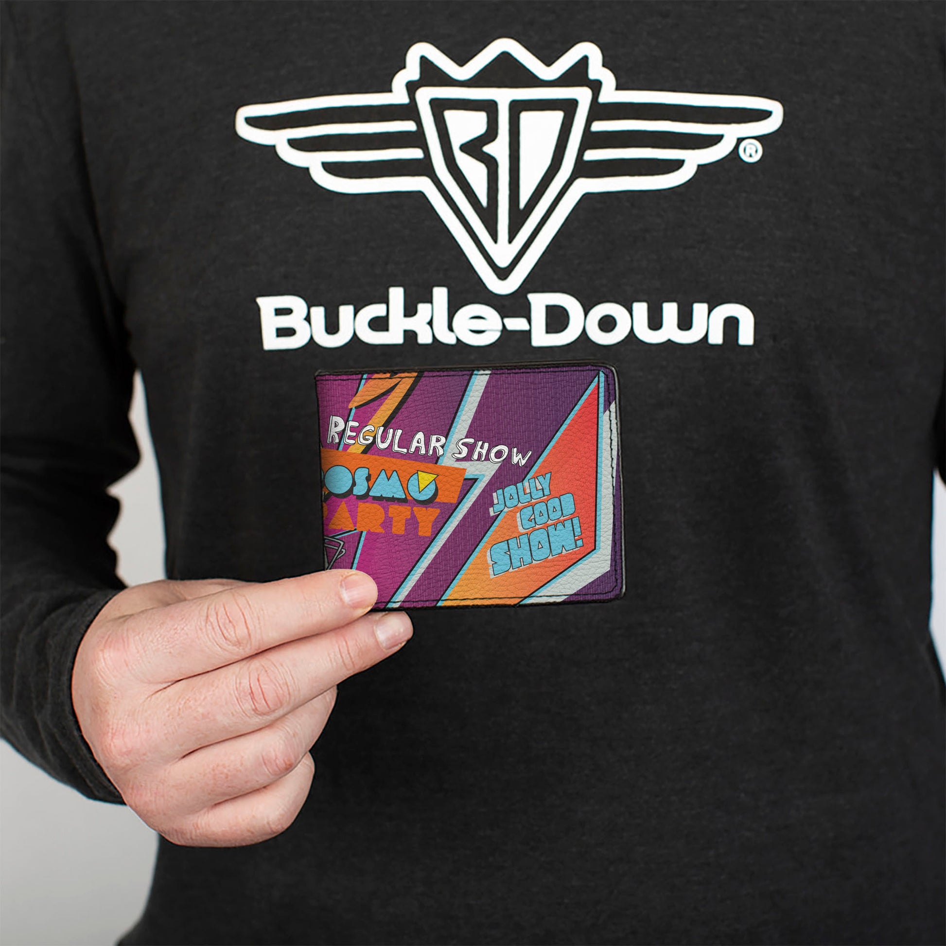 Bi-Fold Wallet - REGULAR SHOW Characters Group POSMO PARTY Pose Multi Color Bi-Fold Wallets Regular Show