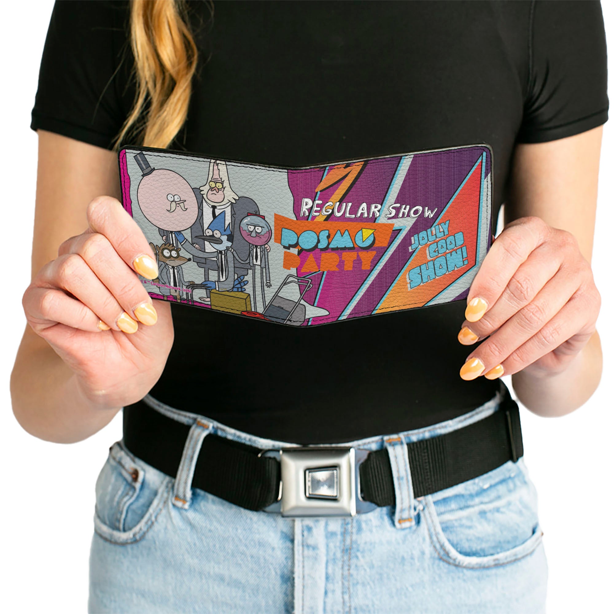 Bi-Fold Wallet - REGULAR SHOW Characters Group POSMO PARTY Pose Multi Color Bi-Fold Wallets Regular Show