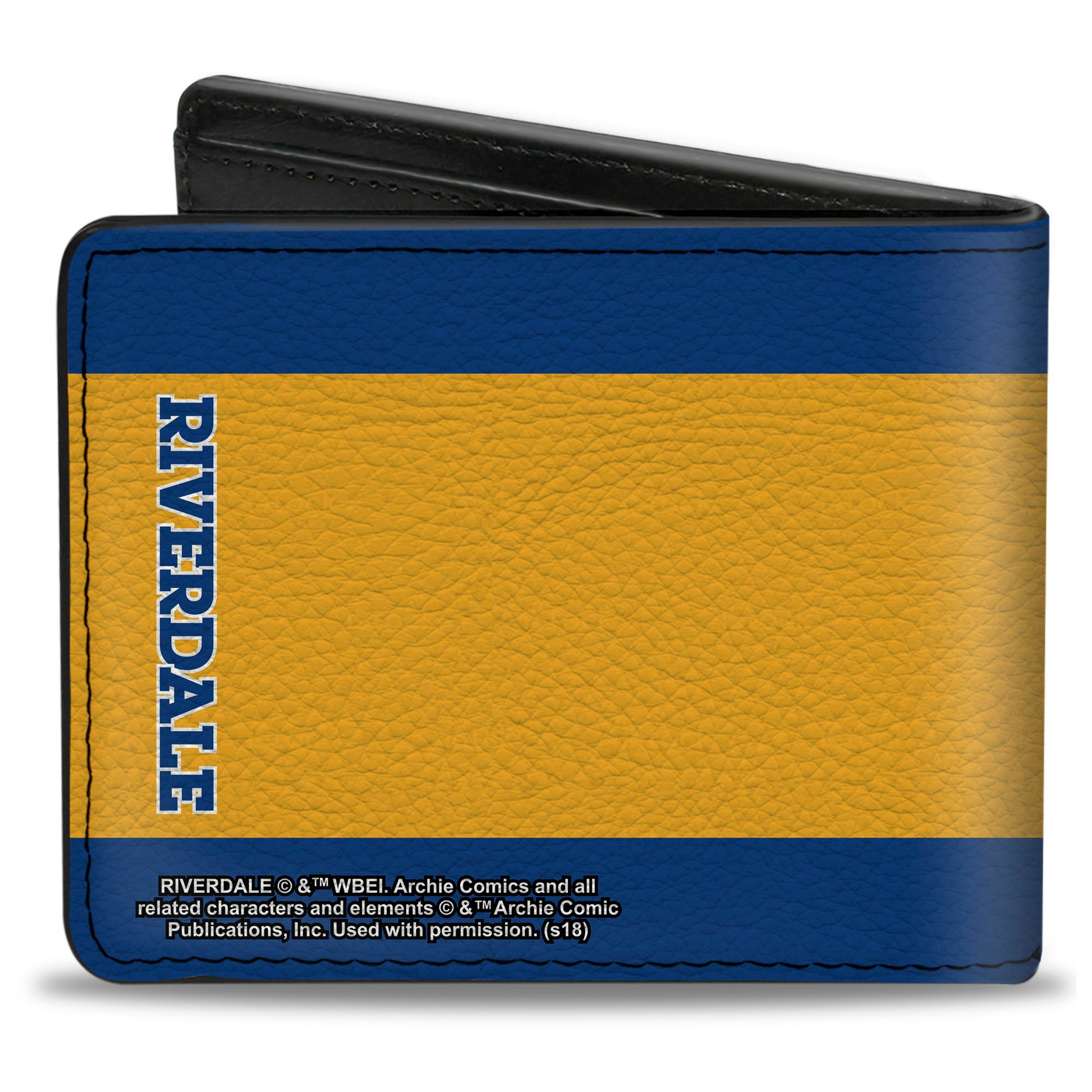 Bi-Fold Wallet - RIVERDALE "R" Logo Stripe Blue Yellow Bi-Fold Wallets Riverdale
