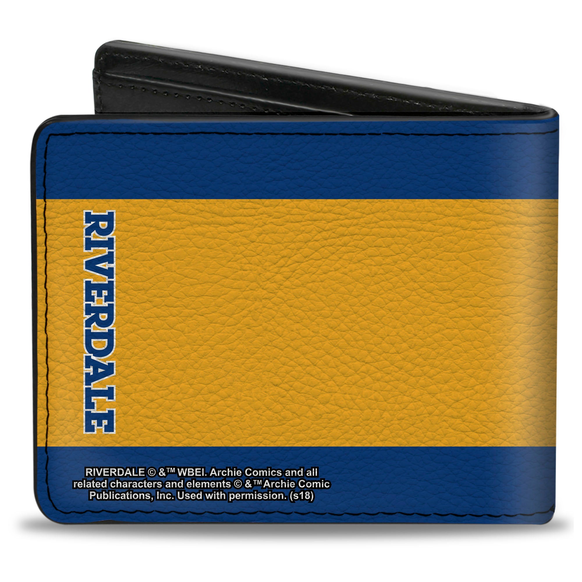 Bi-Fold Wallet - RIVERDALE "R" Logo Stripe Blue Yellow Bi-Fold Wallets Riverdale