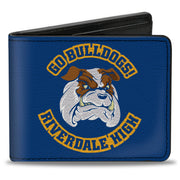 Bi-Fold Wallet - Riverdale Bulldog Mascot GO BULLDOGS!-RIVERDALE HIGH Blue Yellow Bi-Fold Wallets Riverdale
