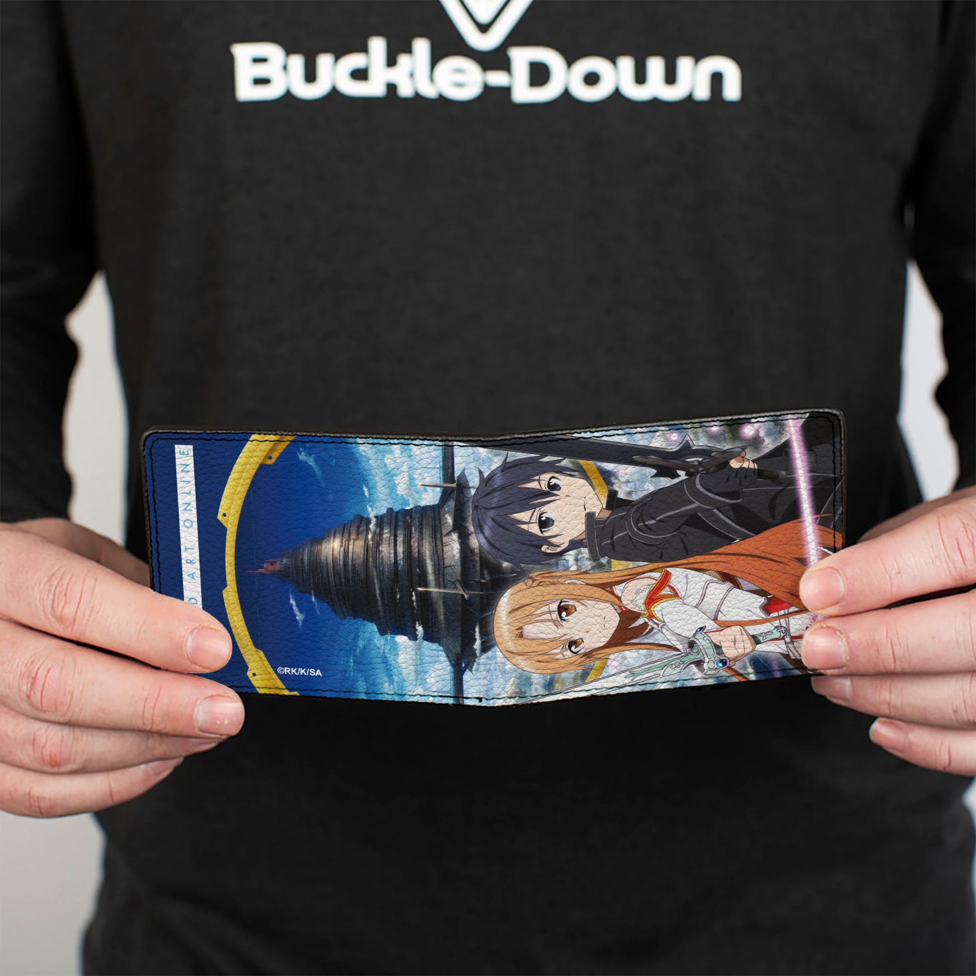 Bi-Fold Wallet - SWORD ART ONLINE Asuna and Kirito Aincrad Pose and Title Logo Bi-Fold Wallets Sword Art Online