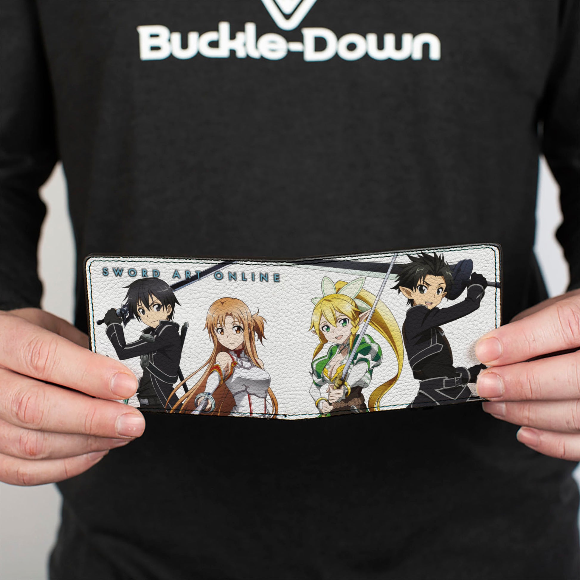 Bi-Fold Wallet - SWORD ART ONLINE Four Character Group Pose White Bi-Fold Wallets Sword Art Online