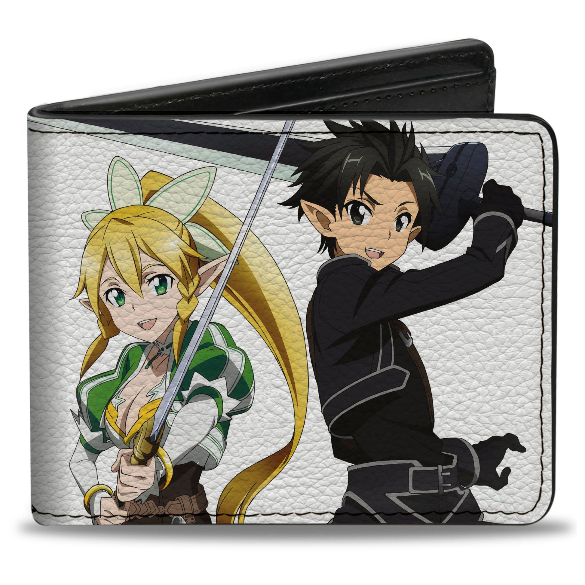 Bi-Fold Wallet - SWORD ART ONLINE Four Character Group Pose White Bi-Fold Wallets Sword Art Online
