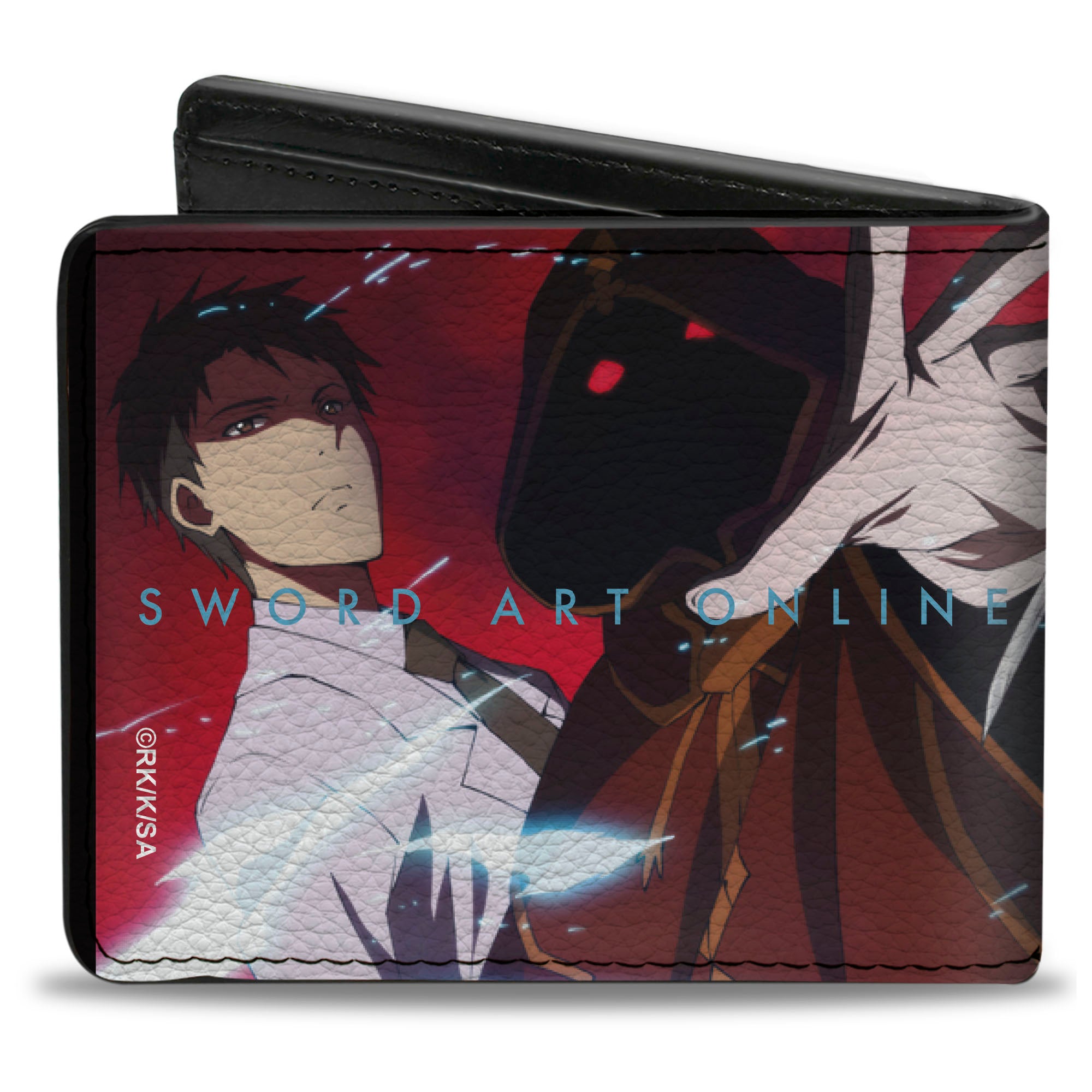 Bi-Fold Wallet - SWORD ART ONLINE Five Character Group Pose and Title Logo Red Bi-Fold Wallets Sword Art Online