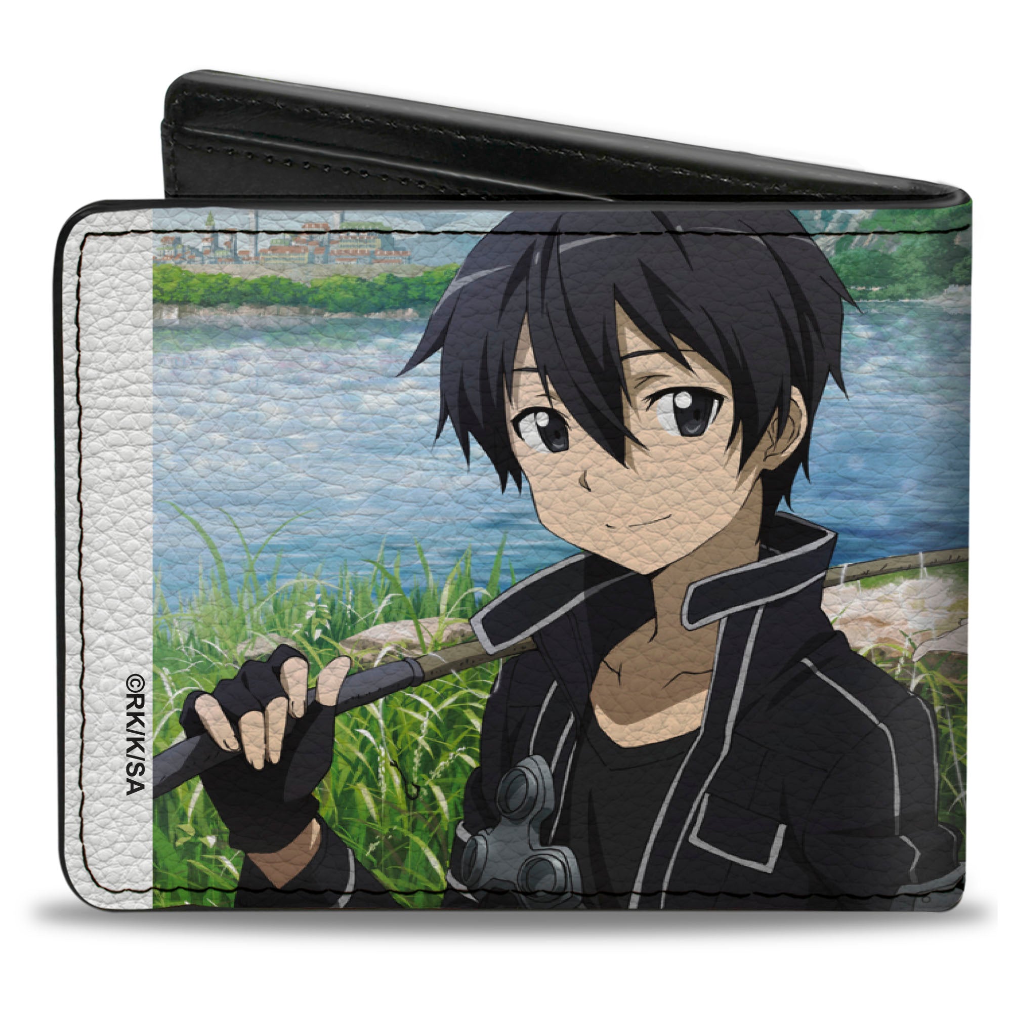 Bi-Fold Wallet - SWORD ART ONLINE Kirito Asuna and Yui Fishing Scene Bi-Fold Wallets Sword Art Online
